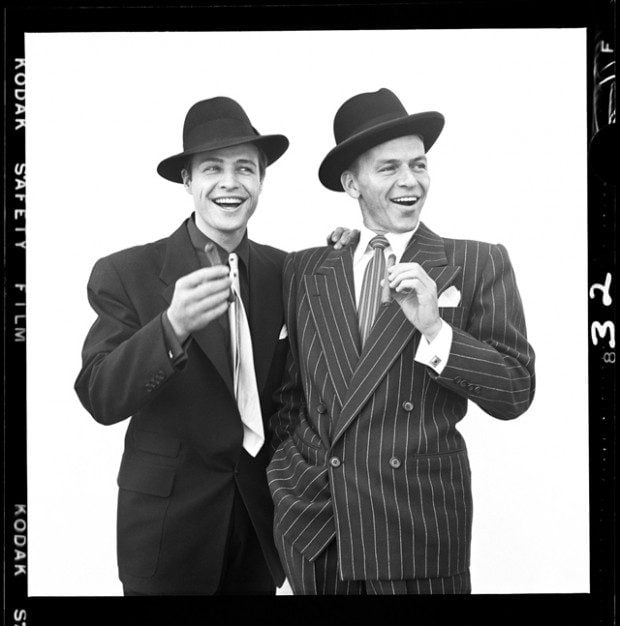 Marlon Brandon y Frank Sinatra. Los Ángeles. 1955