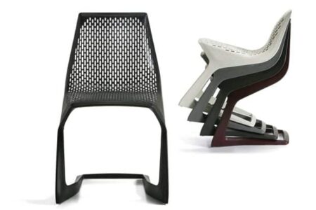 Myto. Basf. Silla monobloque apilable | myto_black_front