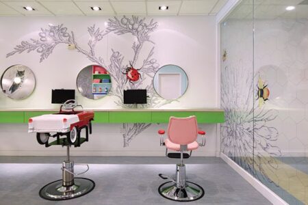 Peluquería para niños Beehives & Buzzcuts. Andrea Mason Architects. Nueva York