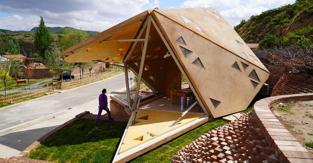 Operable Interactive Village Hut. Edificio ecológico | slide village_hut