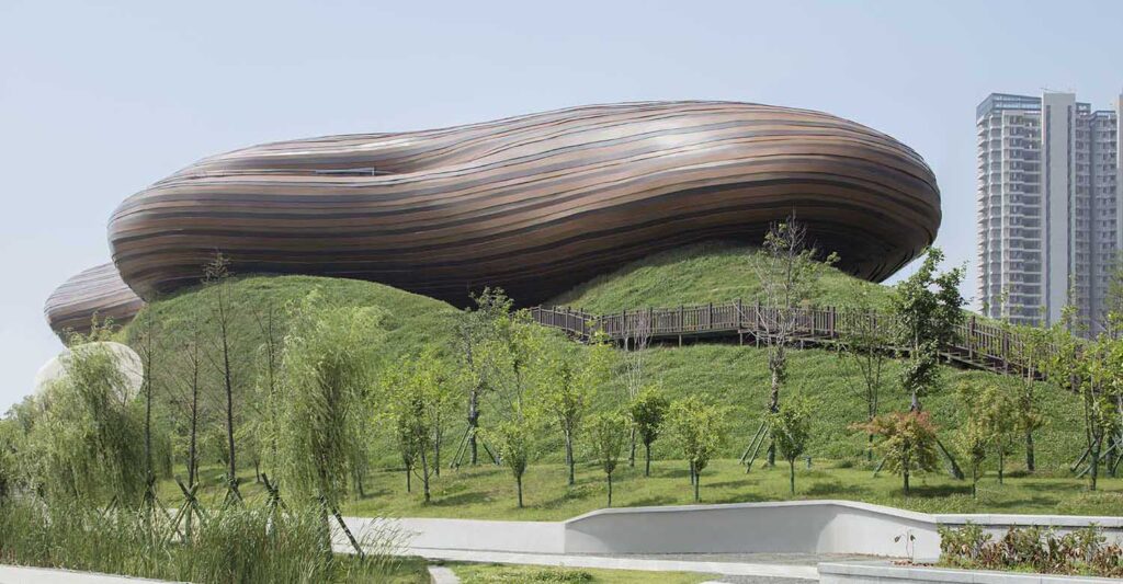 Liyang Museum. CROX. Arquitectura oriental | slide north side
