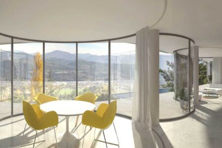 Fachada curva de cristal. Maison W. Christophe Benichou y Virgile Ponsoye | christophe_benichou_architectures maisonw roomdiseno10