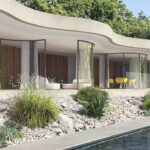 Fachada curva de cristal. Maison W. Christophe Benichou y Virgile Ponsoye | christophe_benichou_architectures maisonw roomdiseno11