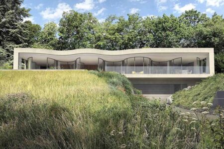 Fachada curva de cristal. Maison W. Christophe Benichou y Virgile Ponsoye | christophe_benichou_architectures maisonw roomdiseno2