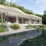 Fachada curva de cristal. Maison W. Christophe Benichou y Virgile Ponsoye | christophe_benichou_architectures maisonw roomdiseno3