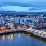 Samuel Beckett Bridge, Dublin | view of the samuel beckett bridge from the convention centre dublin