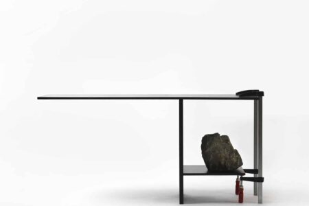 Mobiliario de rocas y acero Proportions of Stone de Sisan Lee | proportion_of_stone sisan_lee roomdiseno11