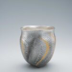 Silver flower vessel. Yukie Osumi