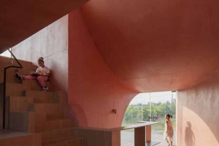 pabellón de hormigón. Atelier Xi | peach hut roomdiseno15
