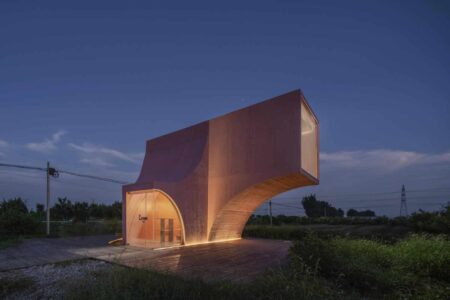pabellón de hormigón. Atelier Xi | peach hut roomdiseno3