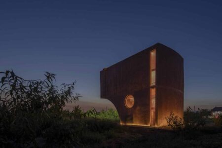 pabellón de hormigón. Atelier Xi | peach hut roomdiseno4