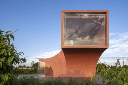 pabellón de hormigón. Atelier Xi | peach hut roomdiseno6