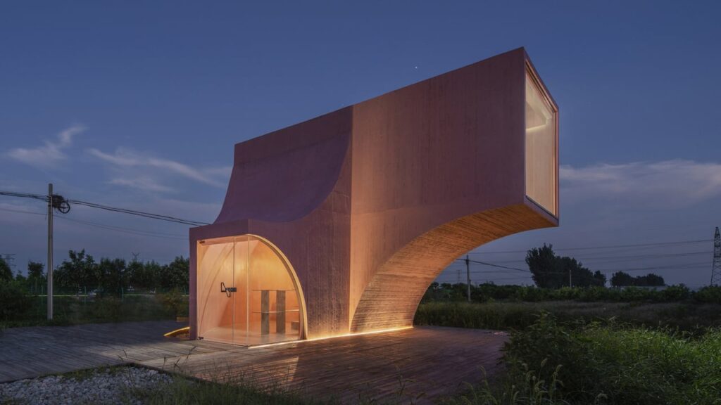 Peach hut. pabellón de hormigón. Atelier Xi | _zhang_chao_l_4