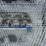 Librería en Shanghái The Arts Bridge Space. Infinity Mind | 02 the y character is interspersed to create a visual space that is superimposed on each other photo credit infinity mind