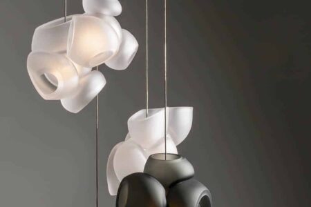 100. Omer Arbel. Bocci. Nuevas lámparas de diseño | 100 5_clear_w_grey_alt1