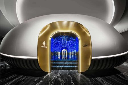 Poly F.S. Skyline Garden. Neo Art Deco. Interiorismo excéntrico. T.K. Chu Design | 12 overall view of vr room ting wang