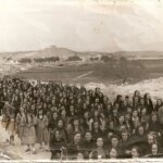 Rogativas celebradas en Liria (Valencia) cuando «la pertinaz sequía» de 1948. Autor desconocido