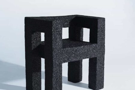 One. Aufgabe Null. Collectible Design Fair. Art design | aufgabe null germany one armchair 2020 l 40 x w 65 x h 60 cm epdm wood foam unique piece image theresa lou