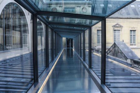 Biblioteca Nacional de Francia. conservación del patrimonio | bnf pasaje exterior acristalado1