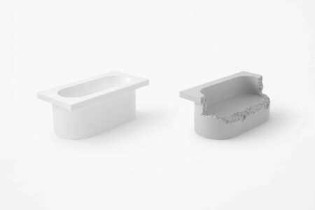 Break to Make (Colaboración con Daniel Arsham). Friedman Benda Gallery. Foto: Akihiro Yoshida. Oki Sato. Nendo | break_to_make_01_work02_akihiro_yoshida