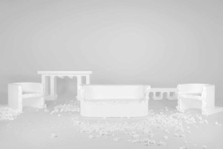 Break to Make (Colaboración con Daniel Arsham). Friedman Benda Gallery. Foto: Masahiro Ohgami. Oki Sato. Nendo | break_to_make_02_process23_masahiro_ohgami_katsuaki_kobayashi