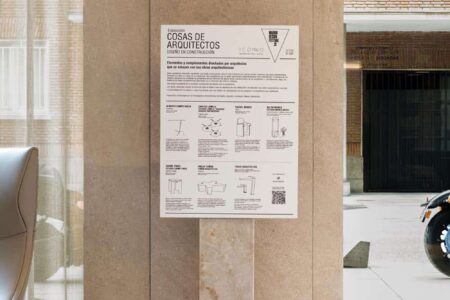 exposición en Madrid. arquitectos españoles. cosas de arquitectos. pequeña escala | cartela generica