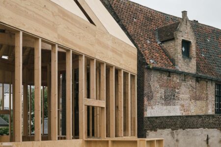Diptych Pavilion. Pabellón de madera. Jon Lott. Trienal de brujas | diptych_pavilion stijn_bollaert roomdiseno6