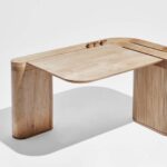 Doris. Yunhan Wang. Discovered. Diseño emergente con madera. AHEC | doris yunhan wang_winding stream_hard maple_credit winston chuang