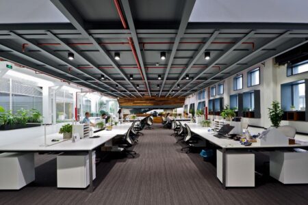 Oficinas del futuro. estructura flotante. espacio multidisciplinar. Duts Design | duts design2