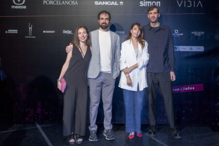 Pilar Tárraga y Joan Andres Zorio (Annud) con Marta Alonso e Imanol Calderón (Mayice, Ganadores Premios Identidad Creativa)