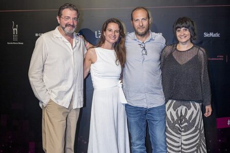 José Collazo y María Díaz Leguina de Iconnicostudio con David Fernández (Única European Concept) con la arquitecta Simona Garufi | fiesta_10a_room47