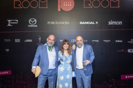 Elana Castaño (Sancal) con Antonio Jesús Luna y Emerio Arena | fiesta_10a_room57