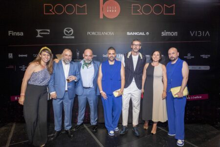 Milena Fernández Eresta (Directora Comunicación Colección SOLO), Davis y Carlos (Cualiti Photo Studio), JM Ferrero (Estudi{H}ac) y Soledad Berbegal (Actiu), Emerio Arena y Antponio Jesús Luna | fiesta_10a_room62
