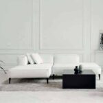 Abb Niessen. minimalismo. sky essence | modernwhitedesignersofaonlegswithcushionsongrey