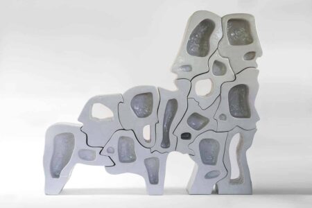Big Spectator. Freia Achenbach. Collectible Design Fair. Art design | freia achenbach german big spectator shelf 2020 200x237x33cm foam sand resin limited edition image freia achenbach
