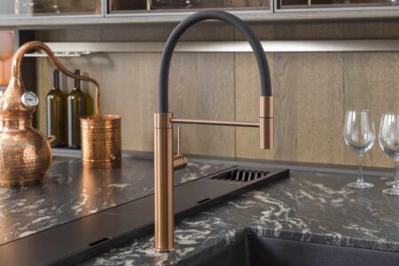 Grifería Round Inox Cobre. Noken Porcelanosa | noken porcelanosa bathrooms 19