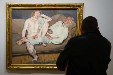 Hombre desnudo y un amigo. Lucian Freud. Museo Thyssen-Bornemisza | hombre desnudo y un amigo