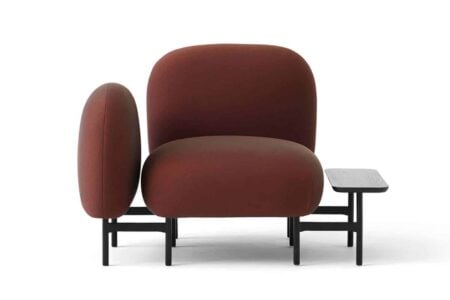 Isole. &Tradition. Luca Nichetto. Diseñador italiano | isole_nn1_one_seater_table_armrest_front