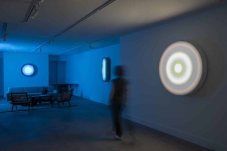 light art, phillip K. Smith III, Hexton Gallery | installation shot credit tony prikryl 3