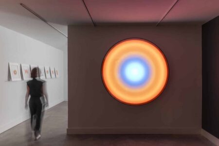 light art, phillip K. Smith III, Hexton Gallery | installation shot credit tony prikryl 4