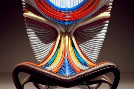 IA. Inteligencia artificial. diseño digital. silla surrealista. Kaveh Najafian | kaveh najafian5
