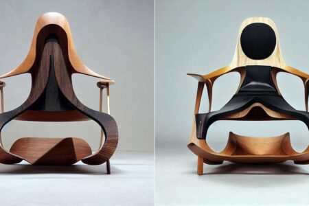 IA. Inteligencia artificial. diseño digital. silla surrealista. Kaveh Najafian | kaveh najafian8