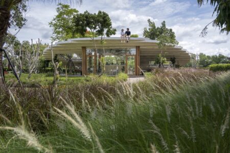café contemporáneo, oasis circular, Pomelo Amphawa Café, looklen architects | looklen architects14