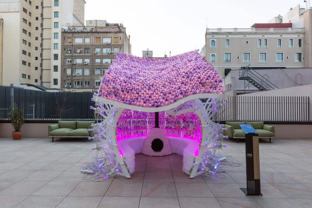 A Backyard Fireplace. Takk. Hotel Me Barcelona | me barcelona_roomdiseno