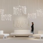 Love lighting y Flowers seating. Olga Engel. Mia Karlova Galerie