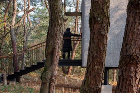 Cabaña en el bosque. forma cónica. ZJJZ Atelier | mushroom6
