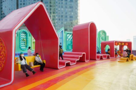 Over The Rainbow. Paisajismo urbano en la azotea de un edificio. 100Architects | over_the_rainbow 100architects roomdiseno1