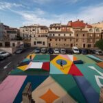 Paisaje topográfico pintado. 44 flavours. Concéntrico 07. Festival de Arquitectura y Diseño de Logroño | paisaje pintado 02