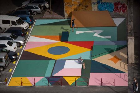 Paisaje topográfico pintado. 44 flavours. Concéntrico 07. Festival de Arquitectura y Diseño de Logroño | paisaje pintado 05