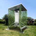 PLUV. colector de agua de lluvia autónomo para jardines domésticos. Faltazi. Depliages. 12º Bienal Internacional de Diseño de Saint-Étienne | pluv collecteur deau pluviale autonome pour jardins familiaux faltazi